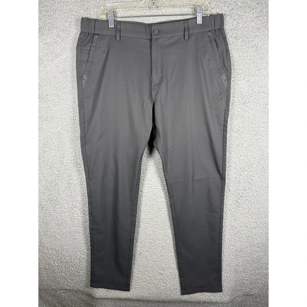 Jack Archer Charcoal Gray Jetsetter Tech Pants Mens 36x31 Slim Tapered Chino